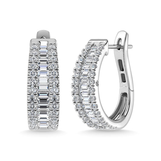 Diamond 1 1/2 Ct.Tw. Fashion Earrings in 14K White Gold