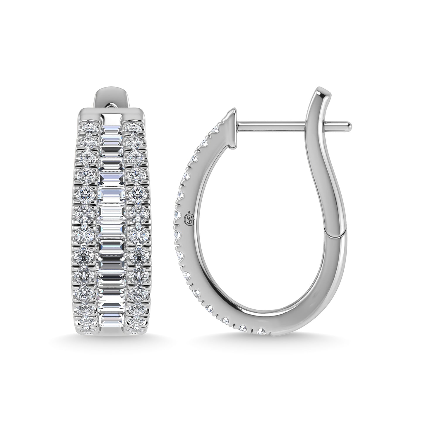 Diamond 1 1/2 Ct.Tw. Fashion Earrings in 14K White Gold