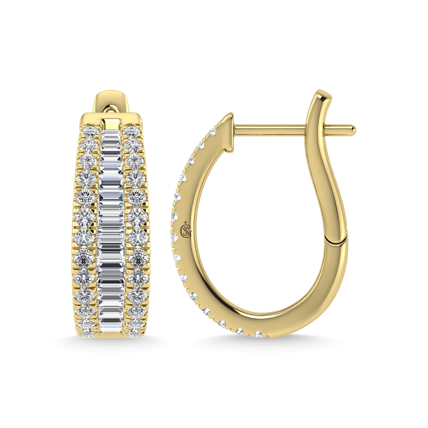 Diamond 1 Ct.Tw. Fashion Earrings in 14K White Gold