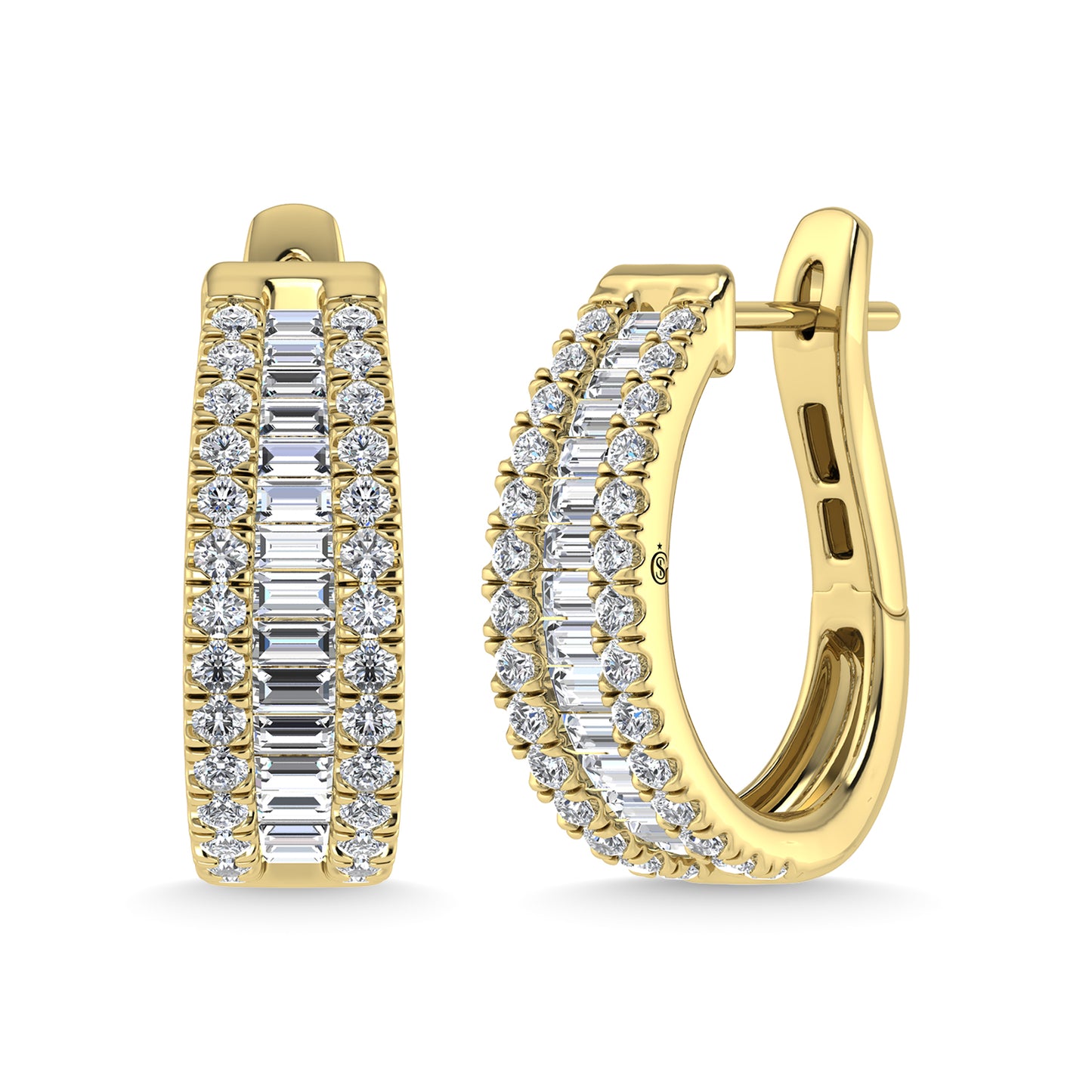 Diamond 1 1/2 Ct.Tw. Fashion Earrings in 14K Yellow Gold