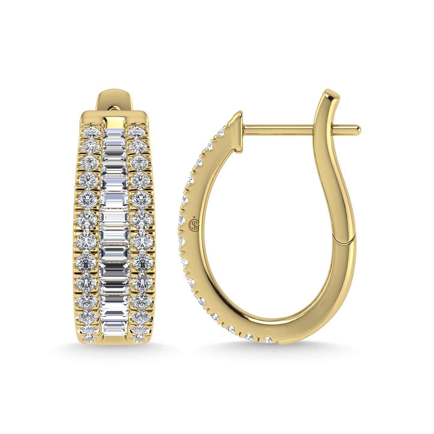 Diamond 1 1/2 Ct.Tw. Fashion Earrings in 14K Yellow Gold