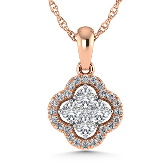 14K Rose Gold  1/2 Ct.Tw. Diamond Fashion Pendant