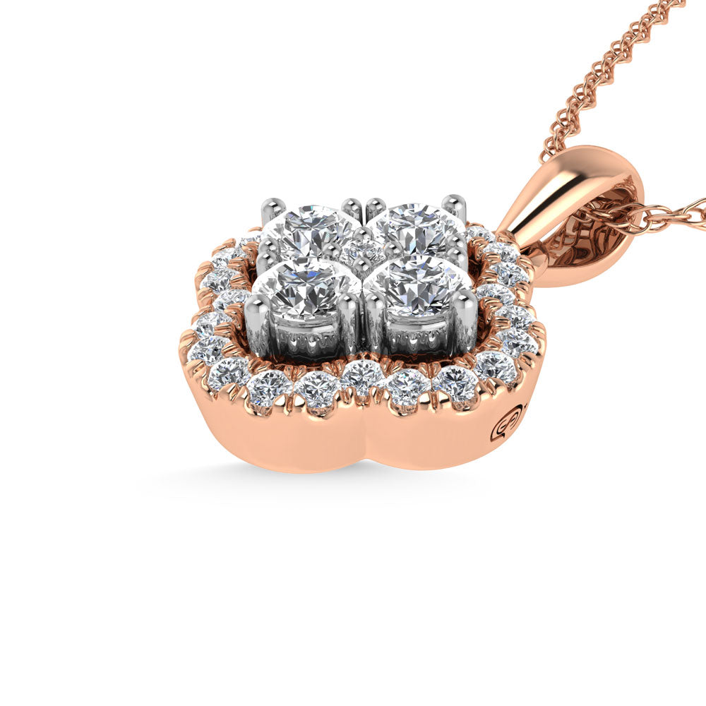 14K Rose Gold  1/2 Ct.Tw. Diamond Fashion Pendant
