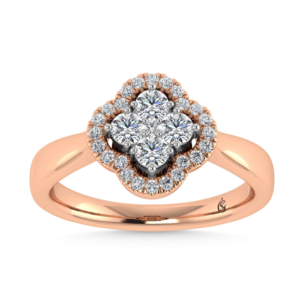 14K Rose Gold  1/2 Ct.Tw. Diamond Fashion Ring