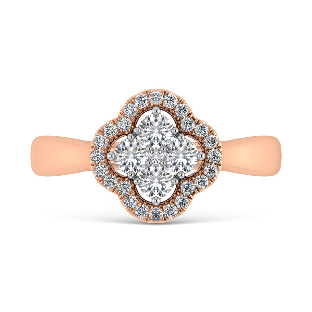 14K Rose Gold  1/2 Ct.Tw. Diamond Fashion Ring