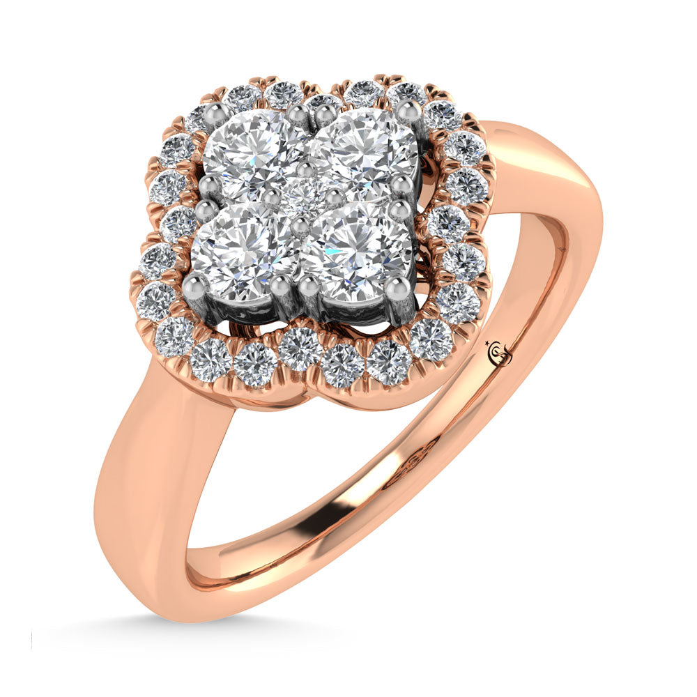 14K Rose Gold  1/2 Ct.Tw. Diamond Fashion Ring