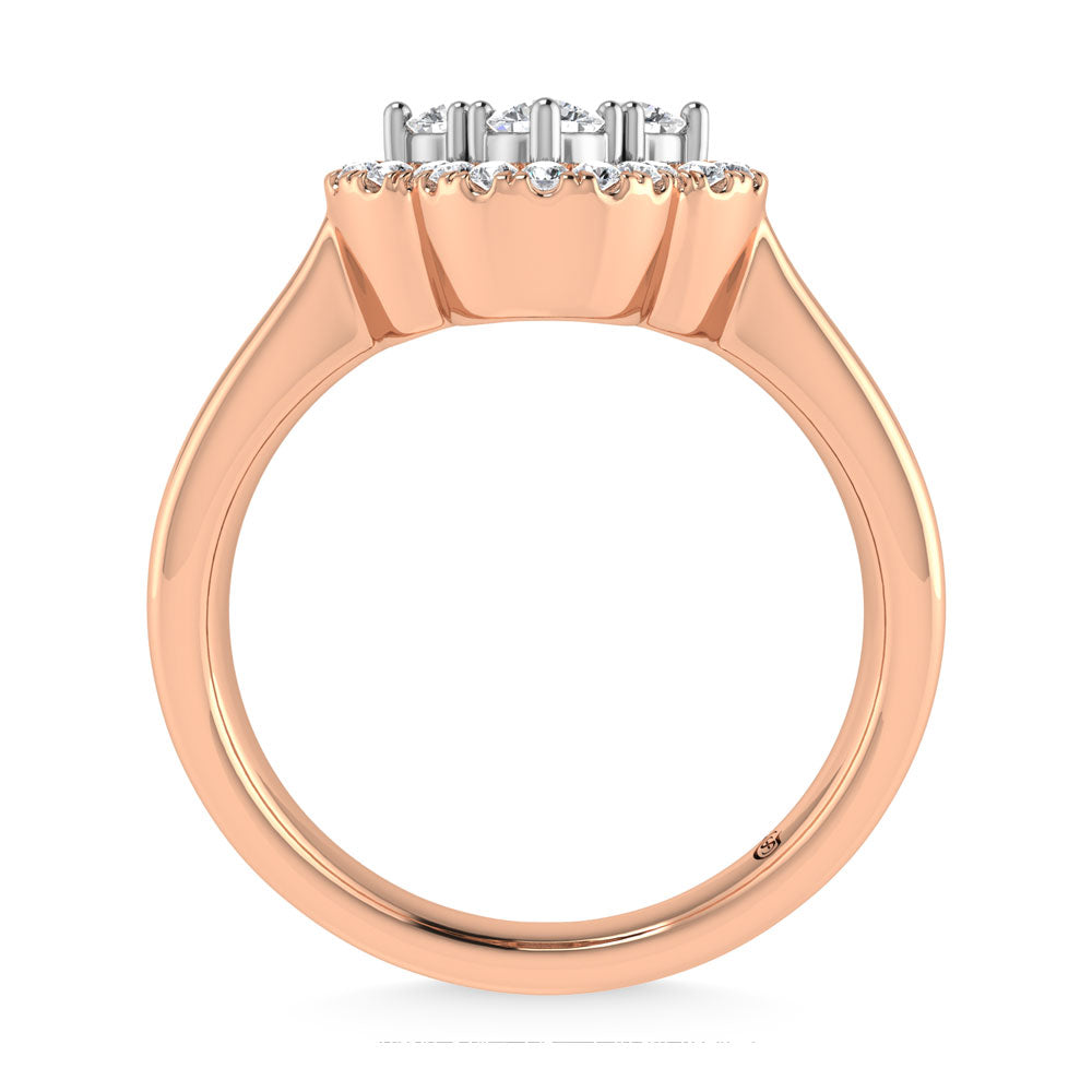 14K Rose Gold  1/2 Ct.Tw. Diamond Fashion Ring