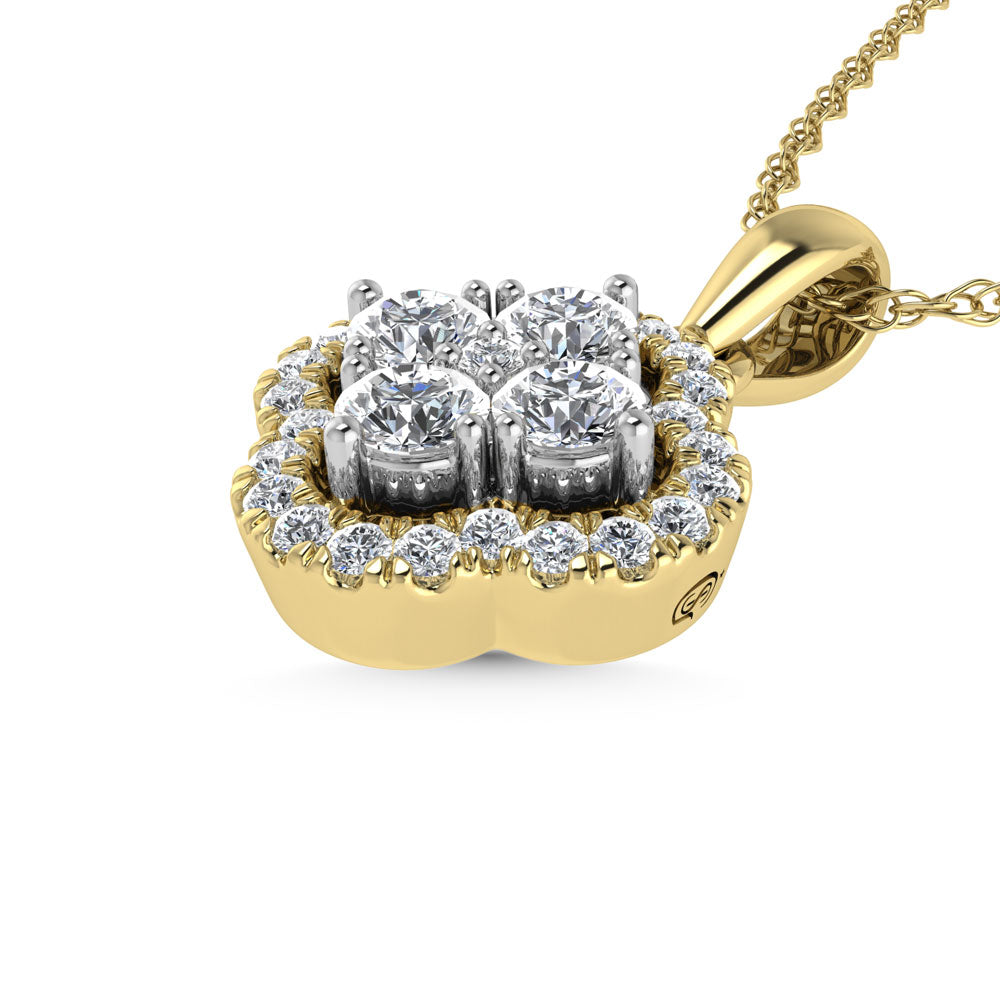 14K Yellow Gold  1/2 Ct.Tw. Diamond Fashion Pendant