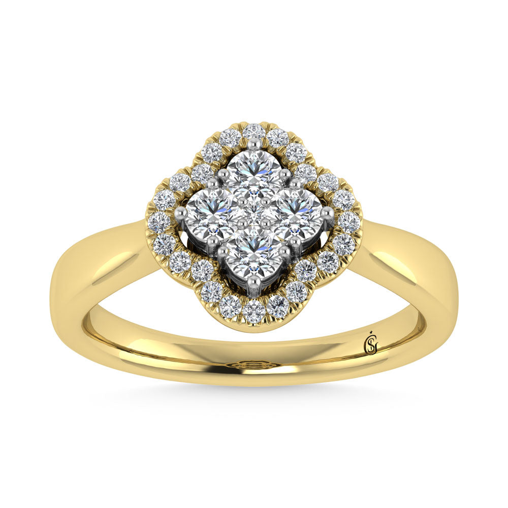14K Yellow Gold  1/2 Ct.Tw. Diamond Fashion Ring