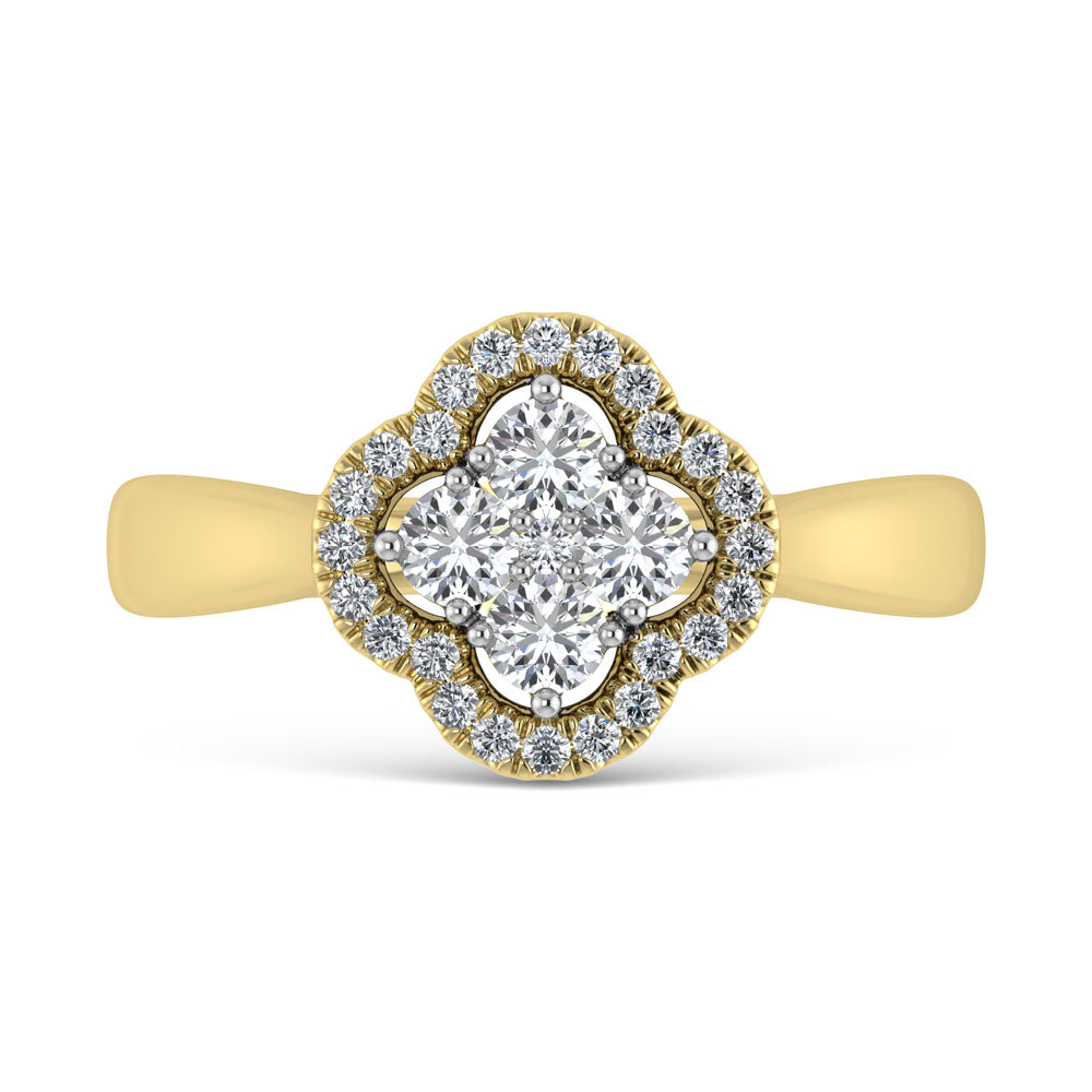 14K Yellow Gold  1/2 Ct.Tw. Diamond Fashion Ring
