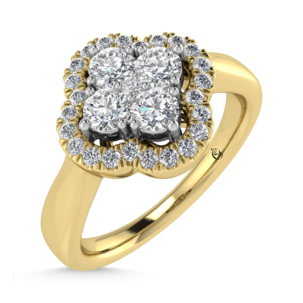 14K Yellow Gold  1/2 Ct.Tw. Diamond Fashion Ring