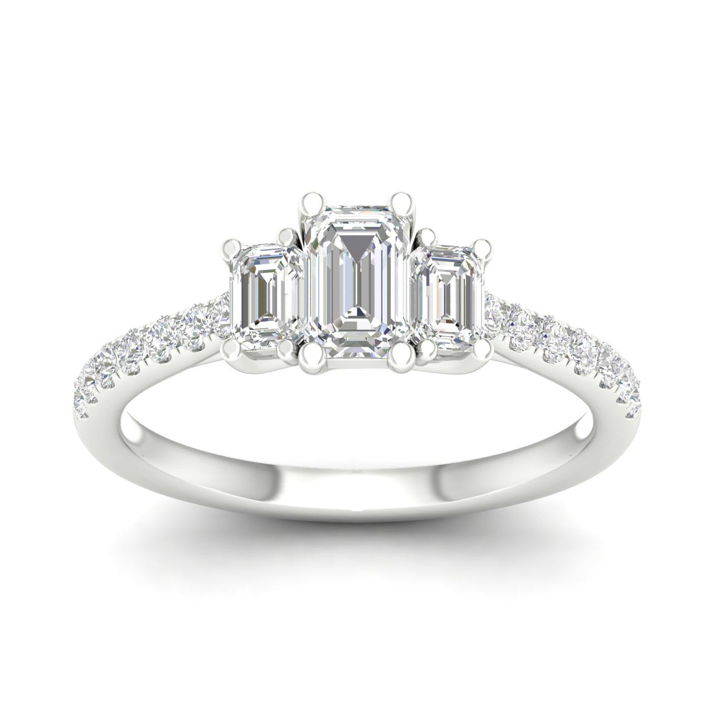 14K  1.00CT  Certified Lab Grown Diamond Ring ( IGI Certified )