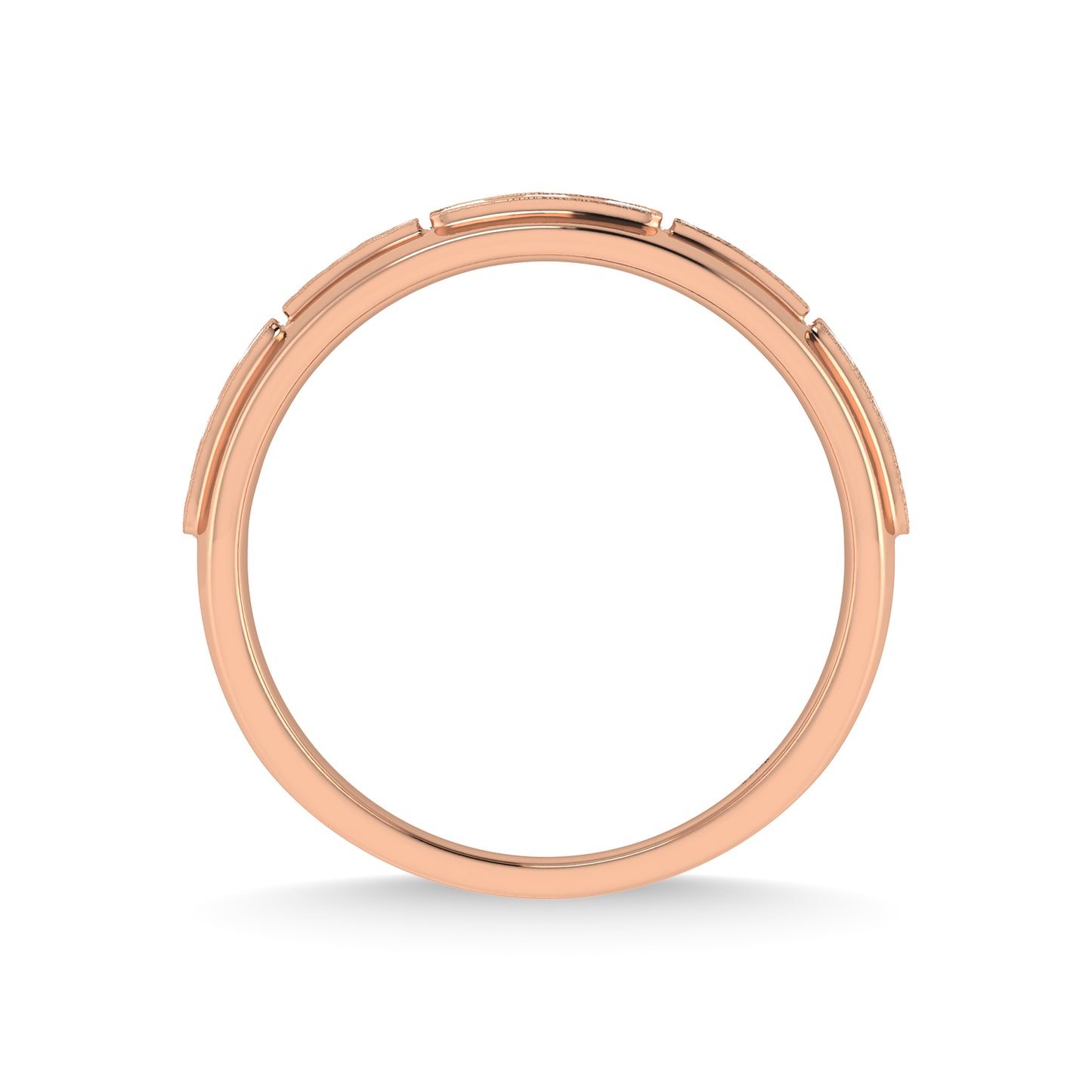 14K Rose Gold Diamond 5/8 Ct.Tw. Channel Set Machine Band