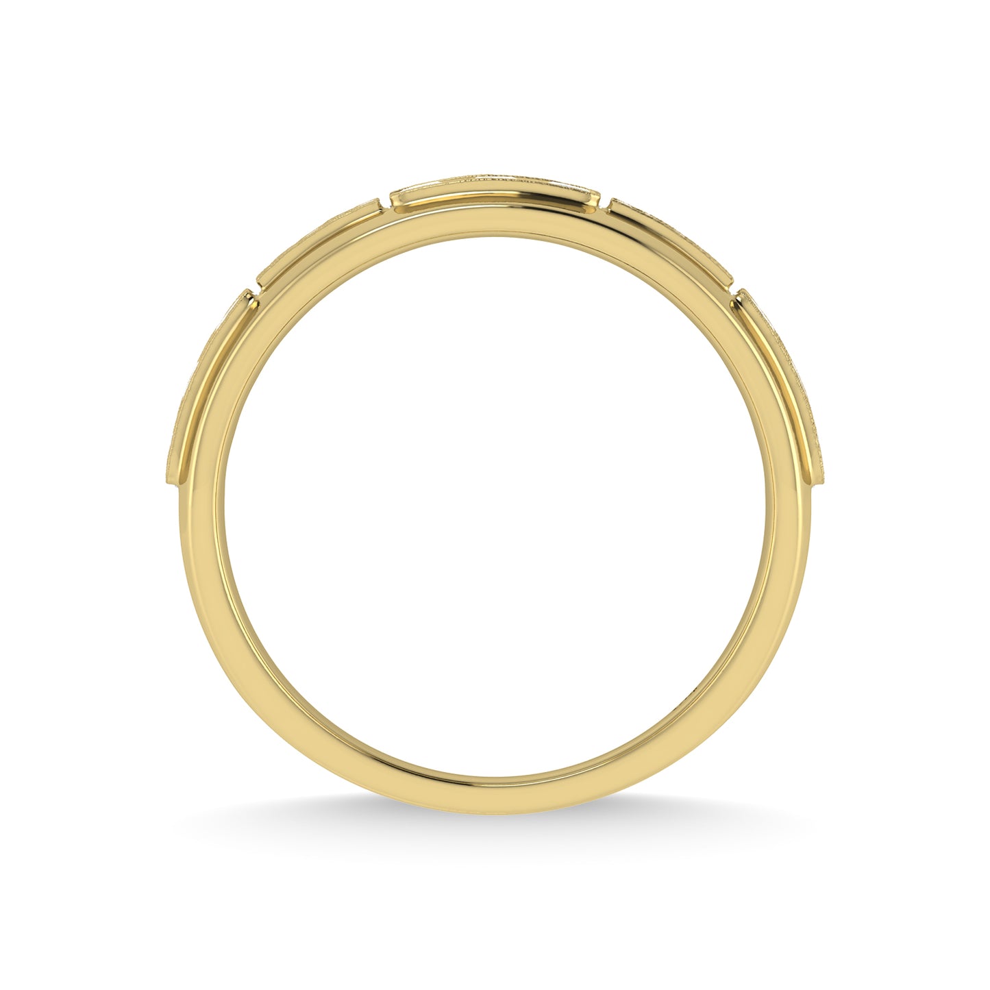 14K Yellow Gold Diamond 5/8 Ct.Tw. Channel Set Machine Band