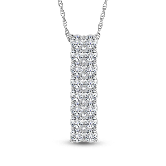 14K White Gold Diamond 1 5/8 Ct.Tw. Fashion Pendant