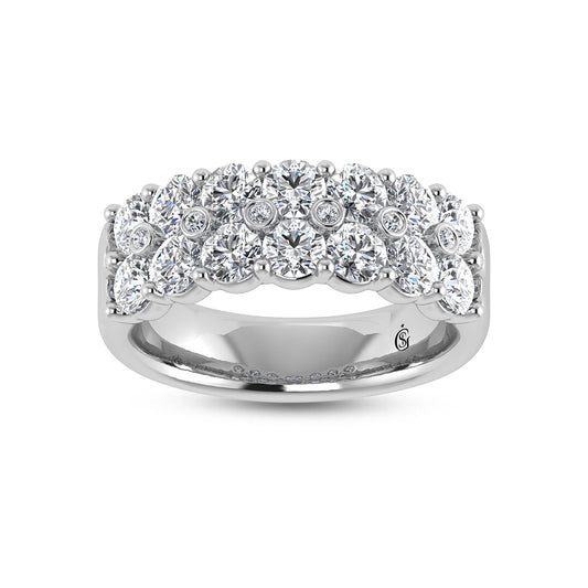 14K White Gold Diamond 1 3/8 Ct.Tw. Fashion Ring