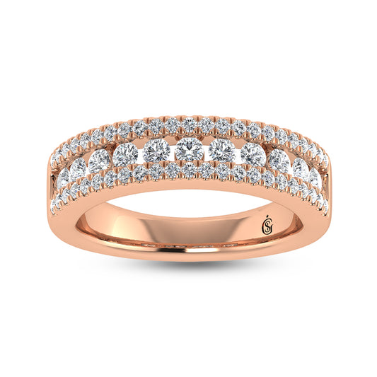 14K Rose Gold Diamond 7/8 Ct.Tw. Fashion Ring