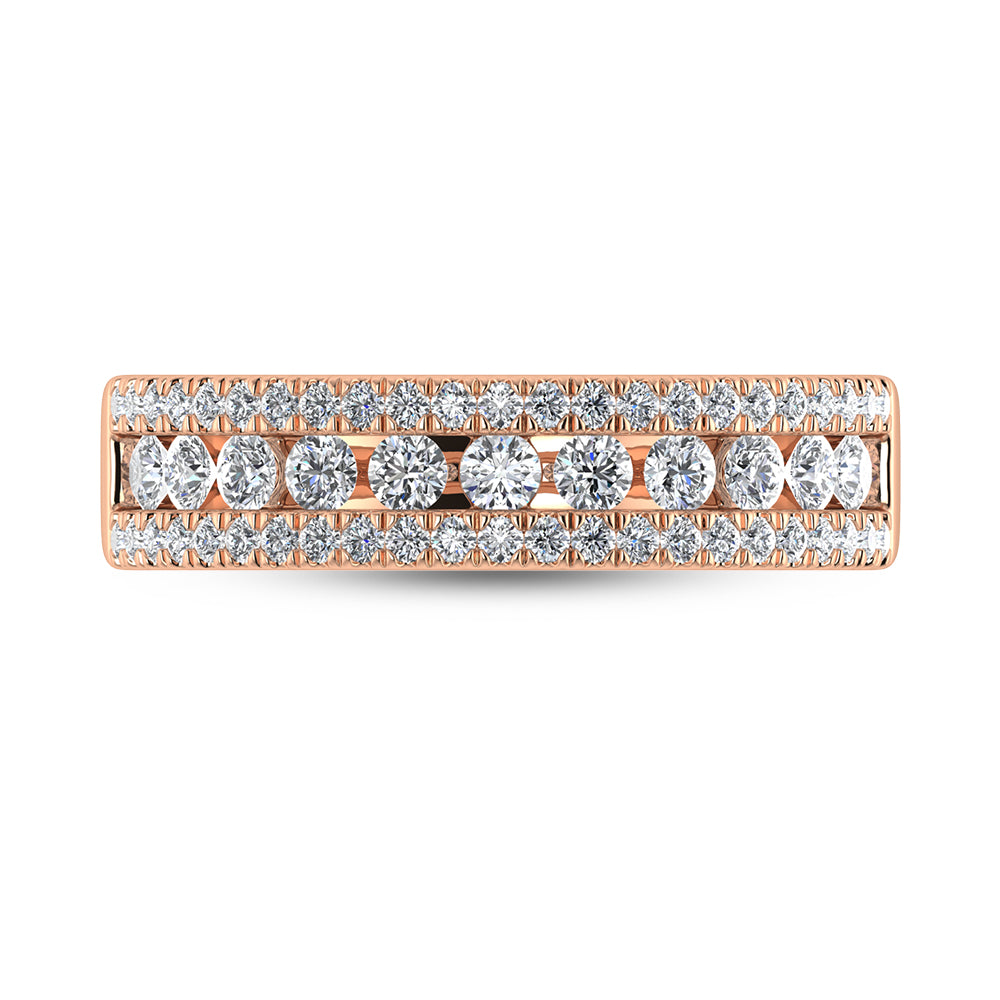14K Rose Gold Diamond 7/8 Ct.Tw. Fashion Ring