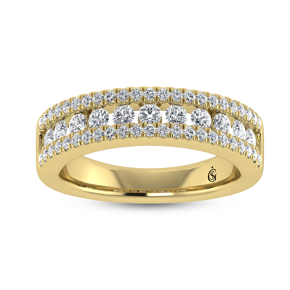 14K Yellow Gold Diamond 7/8 Ct.Tw. Fashion Ring