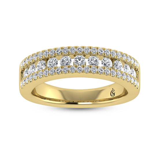 14K Yellow Gold Diamond 7/8 Ct.Tw. Fashion Ring