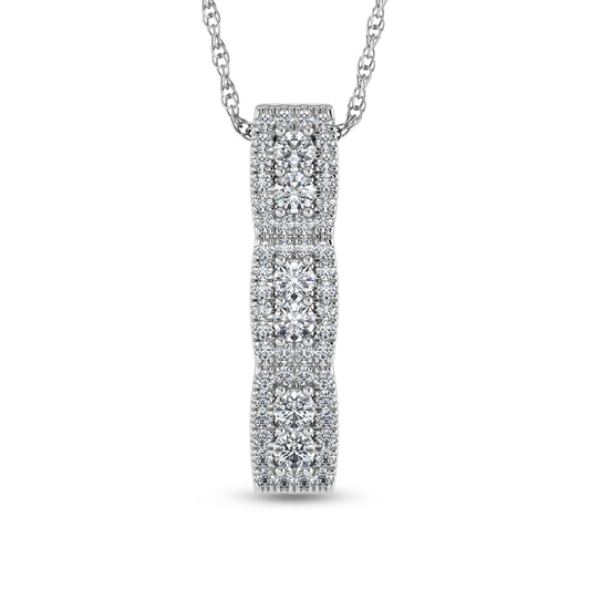 14K White Gold Diamond 5/8 Ct.Tw. Fashion Pendant