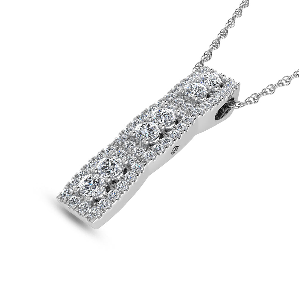 14K White Gold Diamond 5/8 Ct.Tw. Fashion Pendant