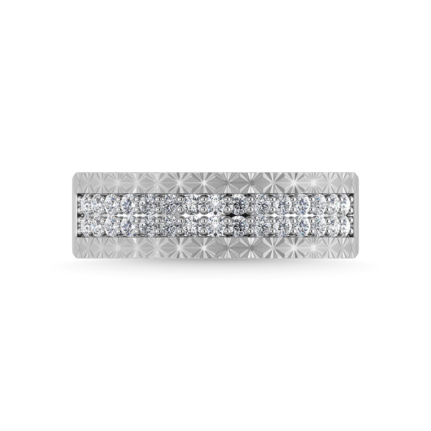 14K White Gold Diamond 1/2 Ct.Tw. Men?s Band