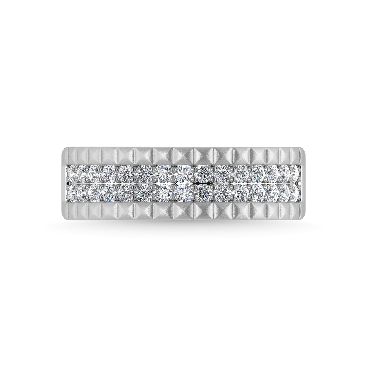 14K White Gold Diamond 1/2 Ct.Tw. Men?s Band
