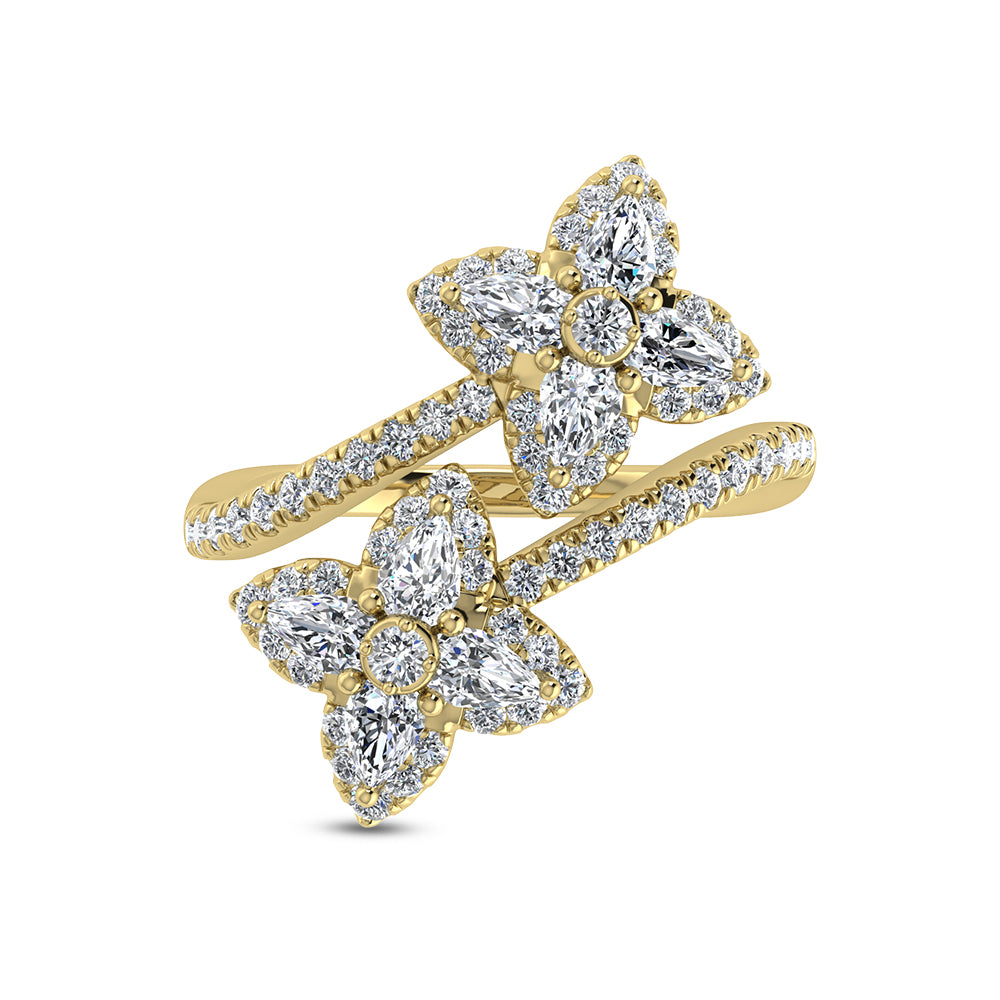 14K Yellow Gold Diamond 1 3/8 Ct.Tw. Fashion Ring
