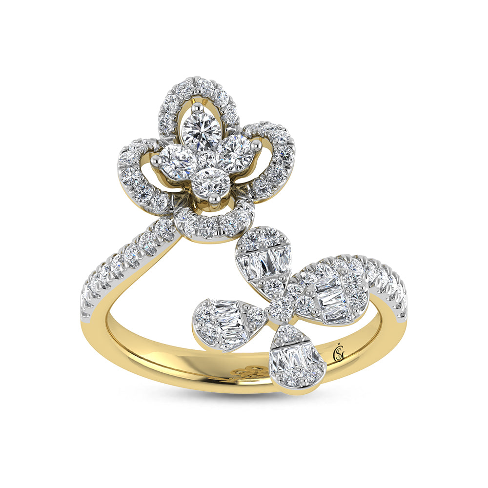 14K Yellow Gold Diamond 3/4 Ct.Tw. Fashion Ring