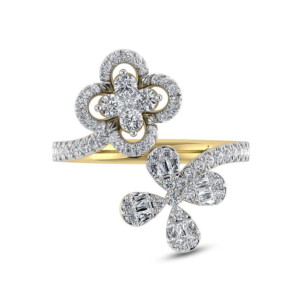 14K Yellow Gold Diamond 3/4 Ct.Tw. Fashion Ring