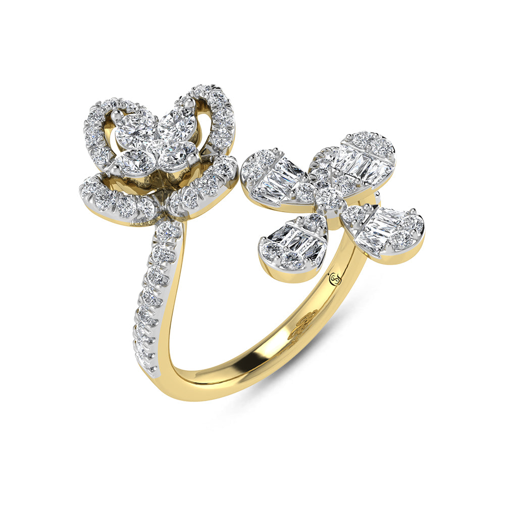 14K Yellow Gold Diamond 3/4 Ct.Tw. Fashion Ring