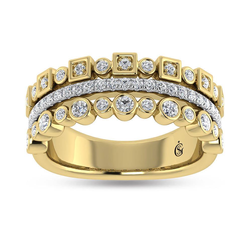 14K Yellow Gold Diamond 1/2 Ct.Tw. Fashion Ring