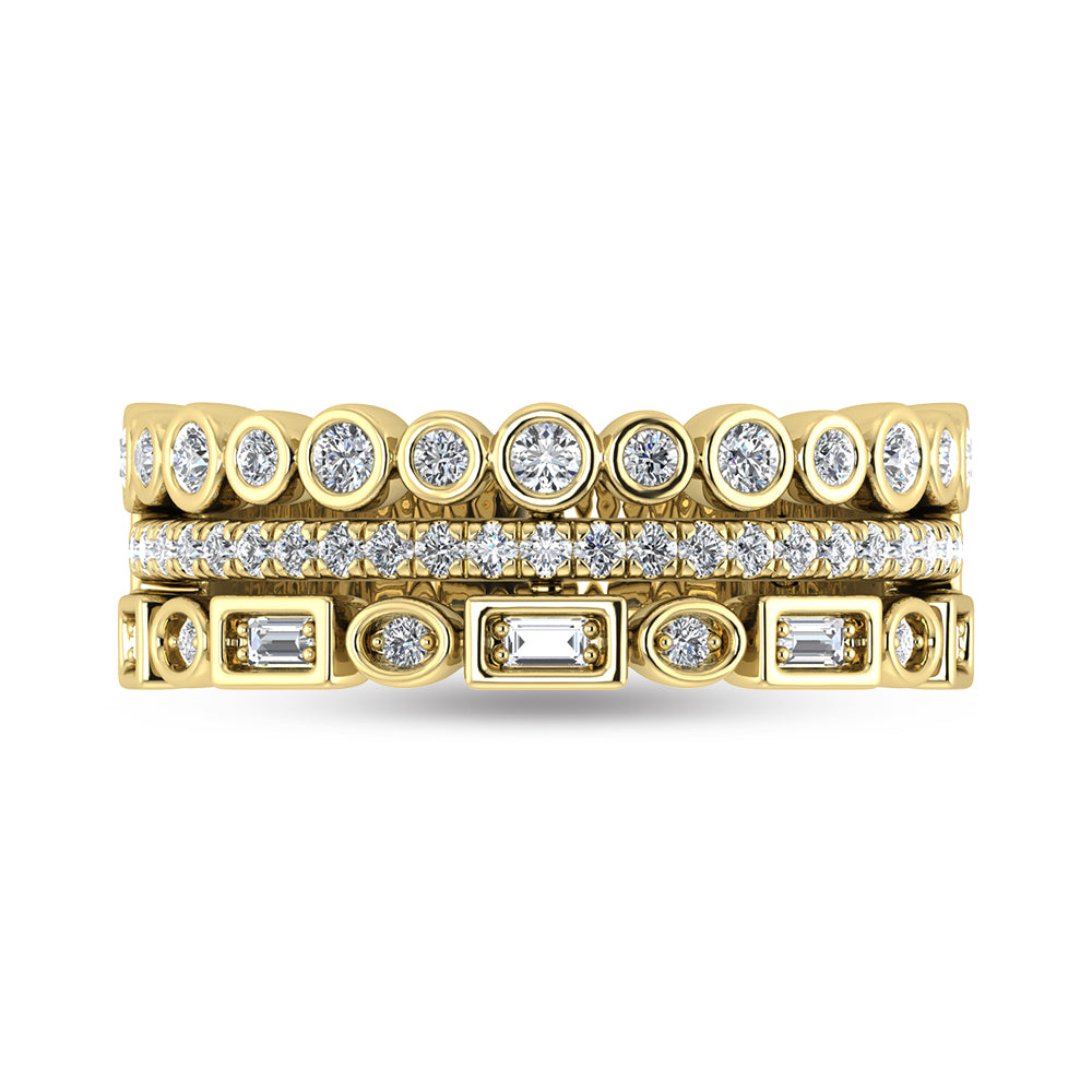 14K Yellow Gold Diamond 1/2 Ct.Tw. Fashion Ring