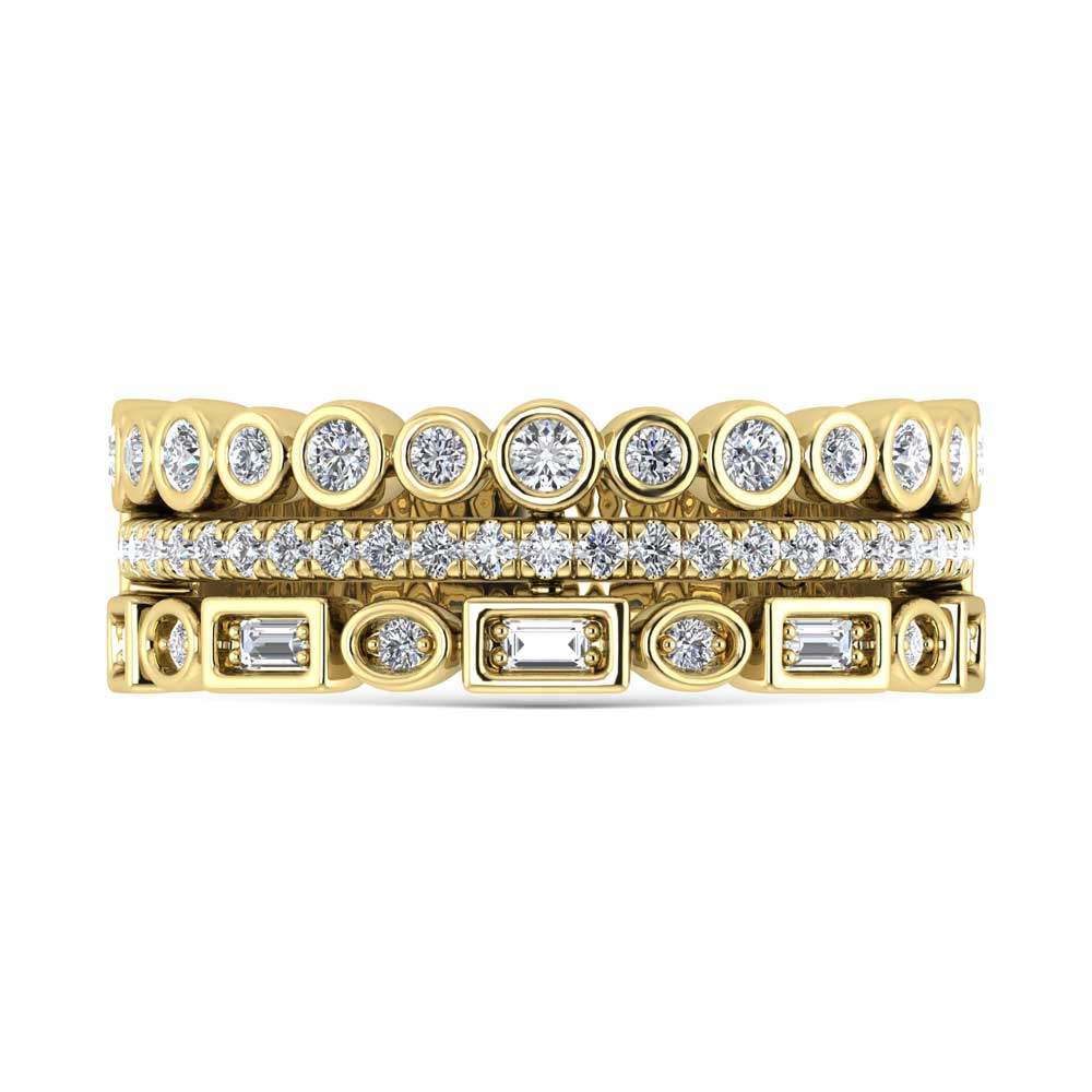 14K Yellow Gold Diamond 1/2 Ct.Tw. Fashion Ring
