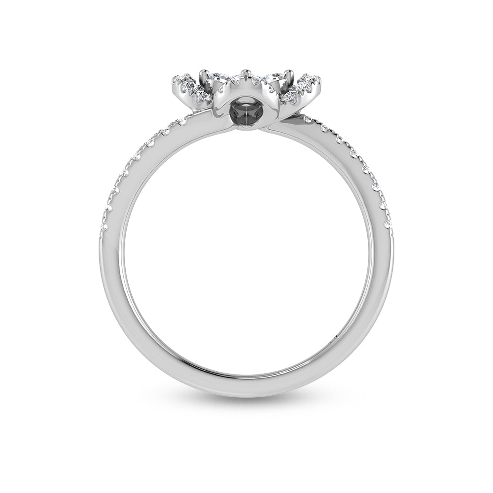 14K White Gold Diamond 3/8 Ct.Tw. Fashion Ring
