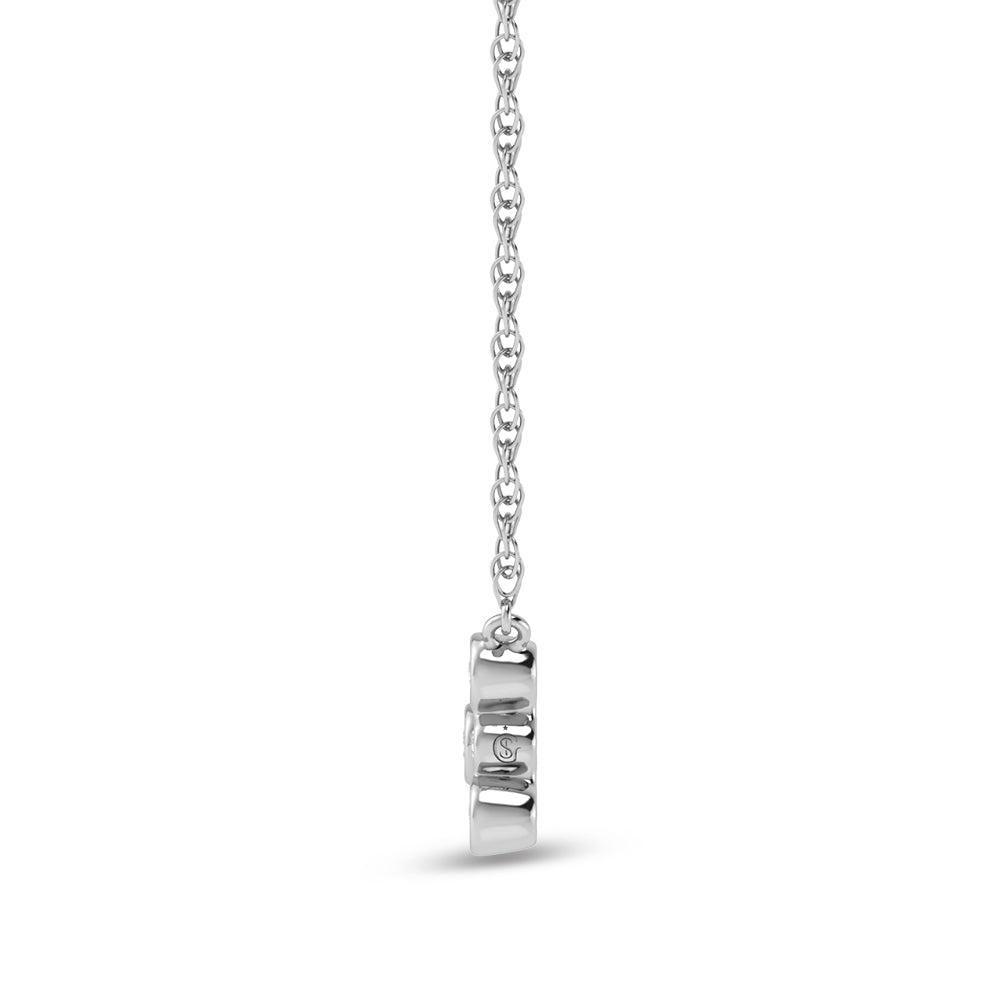 14K White Gold Diamond 1/4 Ct.Tw. Fashion Necklace