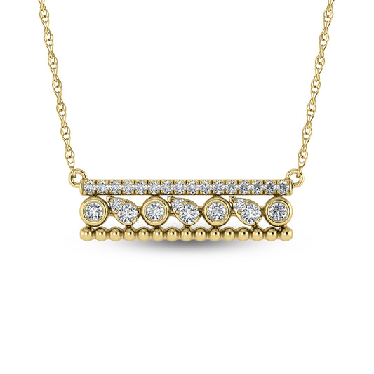 14K Yellow Gold Diamond 3/8 Ct.Tw. Fashion Necklace