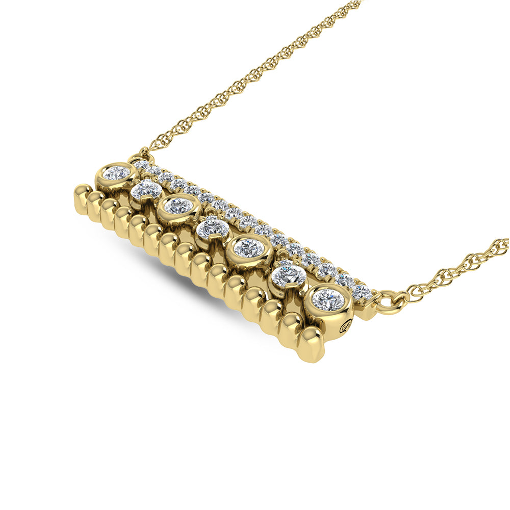 14K Yellow Gold Diamond 3/8 Ct.Tw. Fashion Necklace