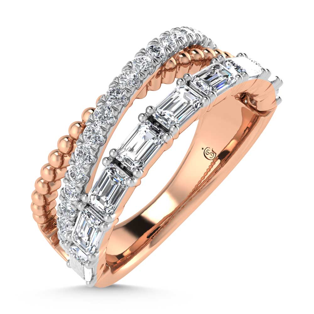 14K Rose Gold Diamond 1 1/5 Ct.Tw. Fashion Ring
