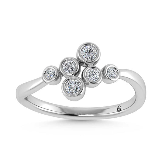 14K White Gold Diamond 1/5 Ct.Tw. Fashion Ring