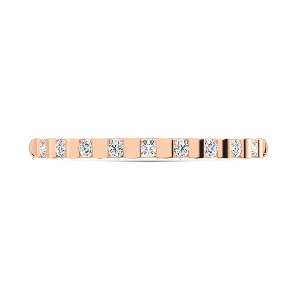 14K Rose Gold 1/8 Ct.Tw. Diamond Stackable Band