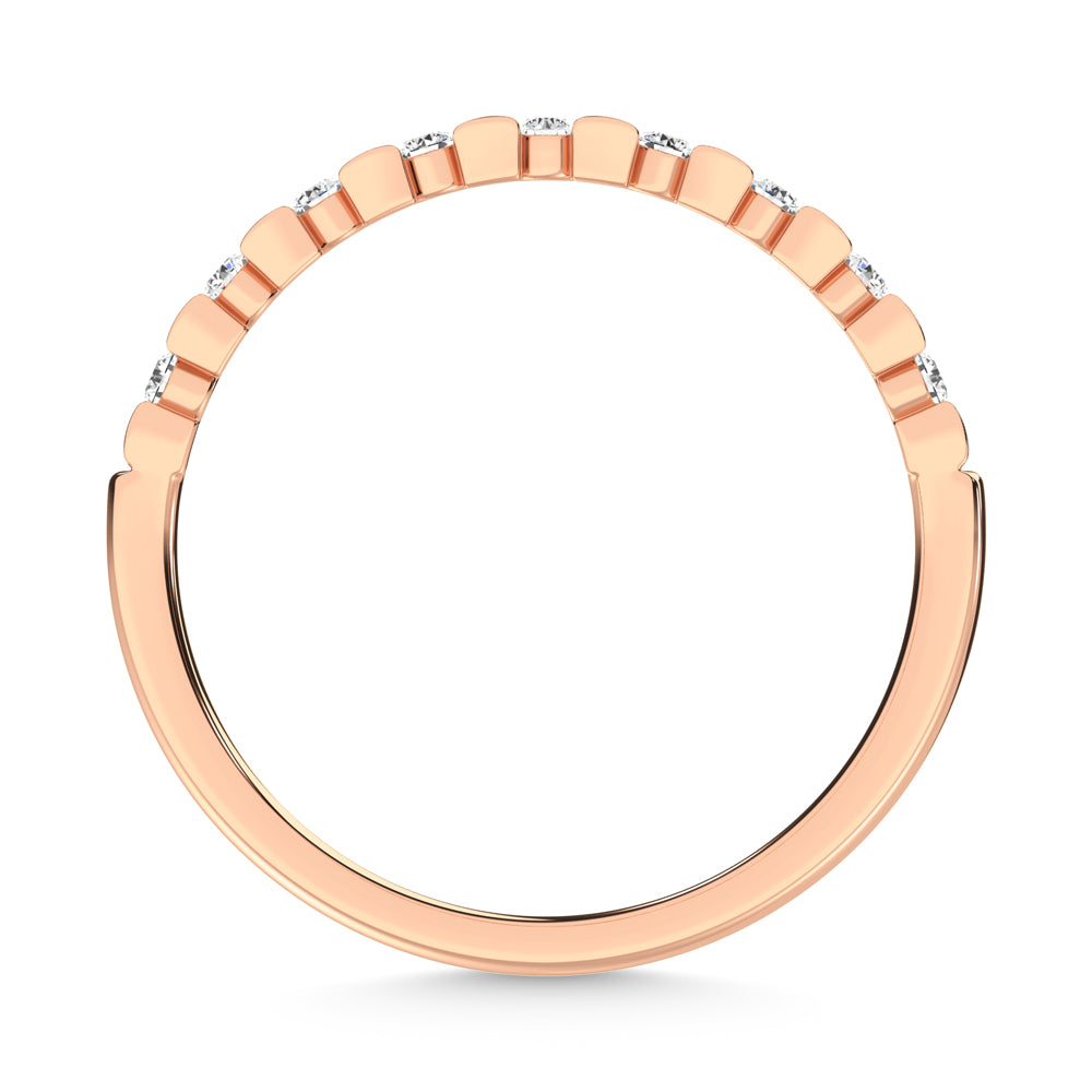 14K Rose Gold 1/8 Ct.Tw. Diamond Stackable Band