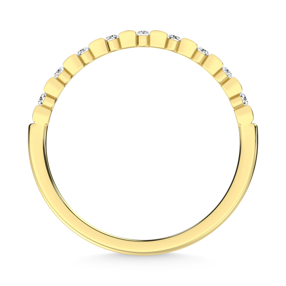 14K Yellow Gold 1/8 Ct.Tw. Diamond Stackable Band
