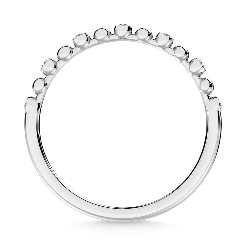 14K White Gold  Diamond 1/10 Ct.Tw. Stackable Band