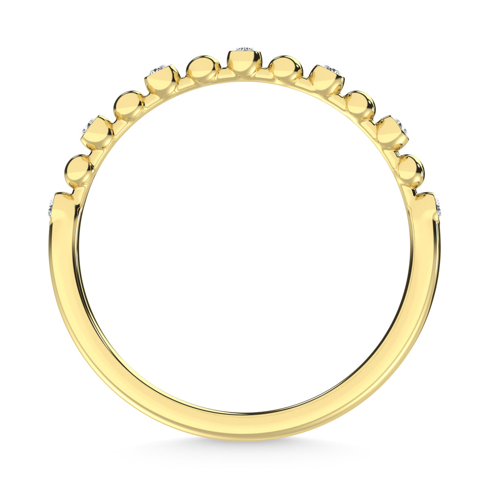 14K Yellow Gold 1/10 Ct.Tw. Diamond Stackable Band