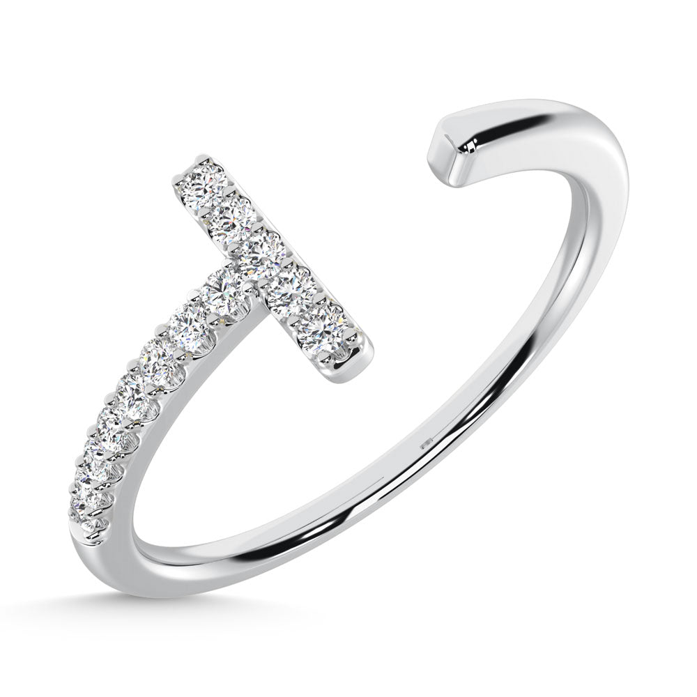 14K White Gold  Diamond 1/10 Ct.Tw. Fashion Ring