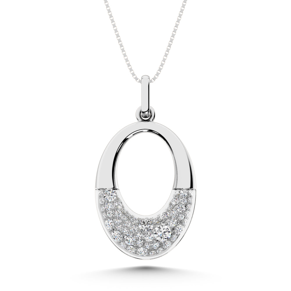 14K White Gold 1/3 Ct.Tw. Diamond Fashion Pendant