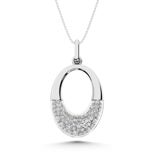 14K White Gold 1/3 Ct.Tw. Diamond Fashion Pendant