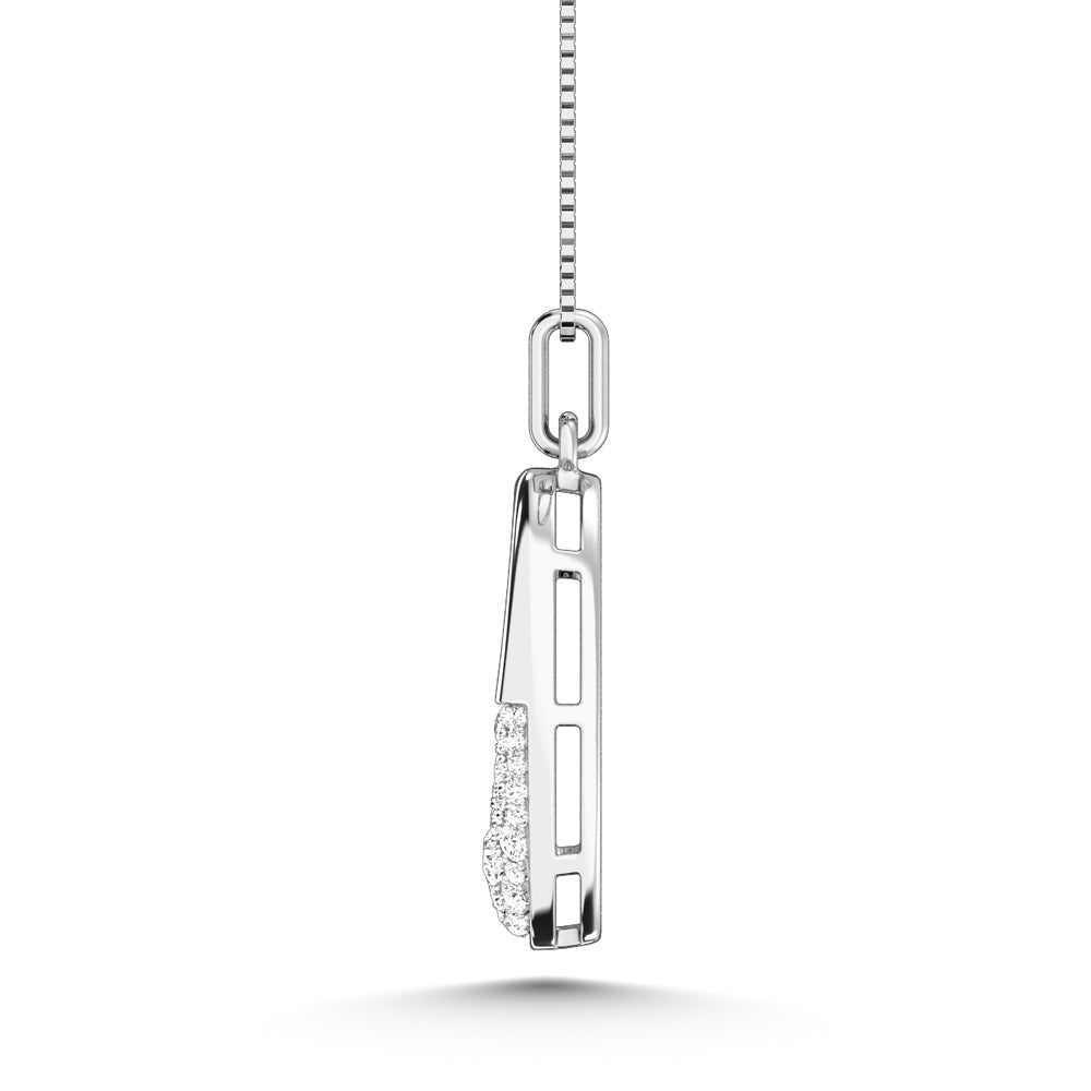 14K White Gold 1/3 Ct.Tw. Diamond Fashion Pendant